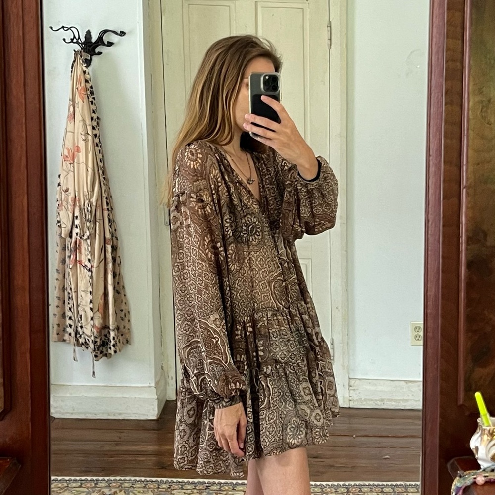 H&M sheer boho tunic dress